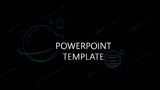 <b>Space Planet Dynamic Meteor PPT Template</b>