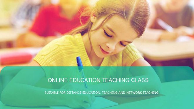 <b>Online education PPT template</b>