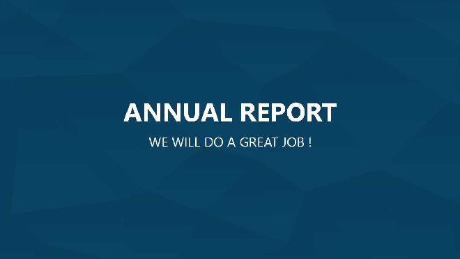 Blue work report PPT template