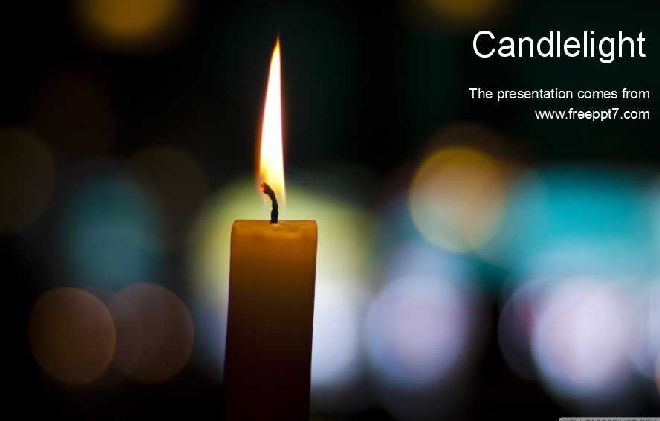 <b>Candlelight PPT template</b>