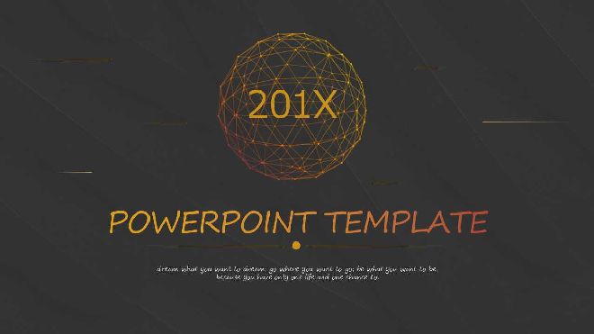 Black technology theme PPT template