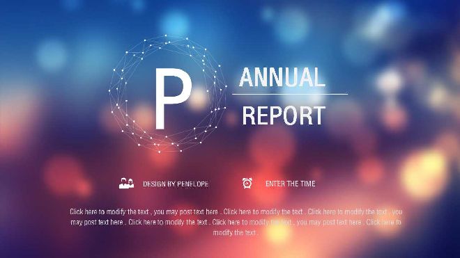 <b>Colorful annual report PPT template</b>