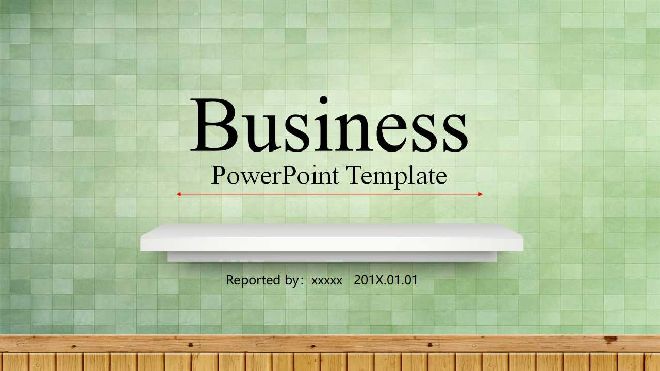 <b>Green fresh business PPT template</b>