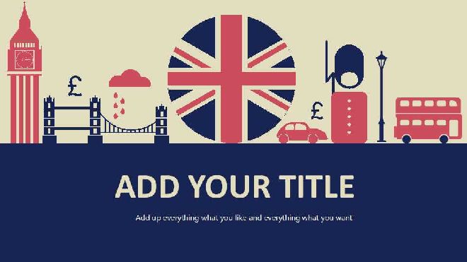 Retro British style PPT templ