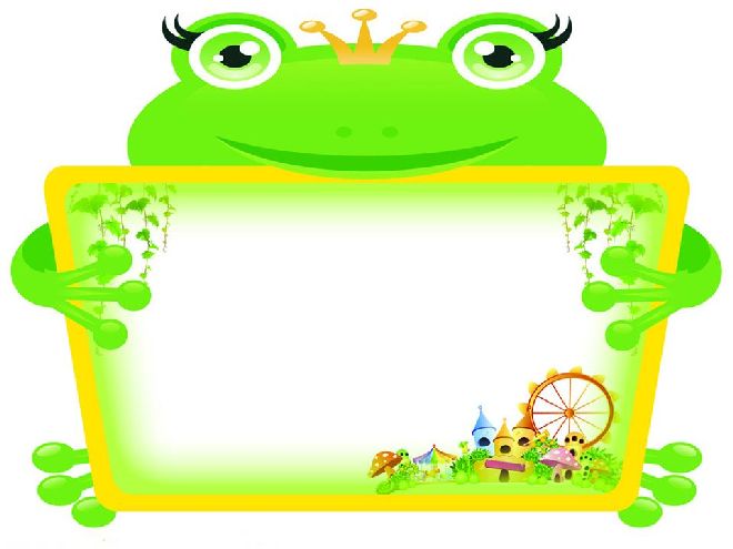 A set of cartoon frog PPT background pictures