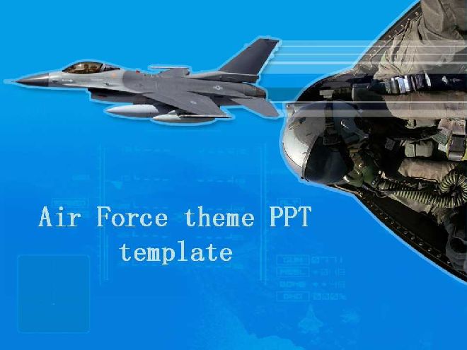 <b>Air Force theme PPT template</b>