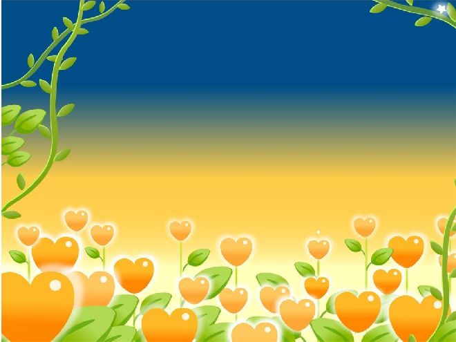 Heart shaped flower PowerPoint backgrounds