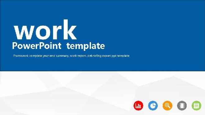 <b>Blue Work Report PowerPoint Template</b>