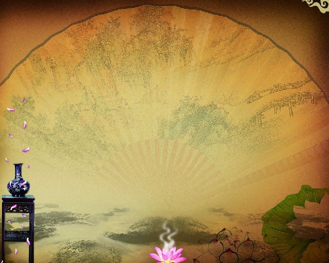 <b>Lotus Fan PowerPoint background</b>