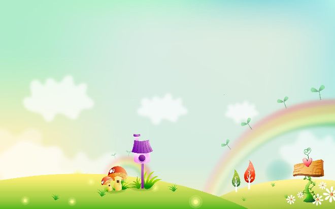 <b>Fantastic rainbow PPT background</b>