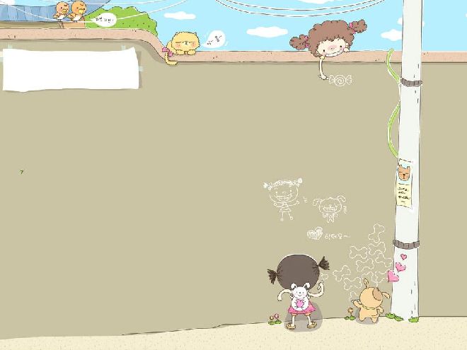 <b>Cute cartoon style PowerPoint background</b>