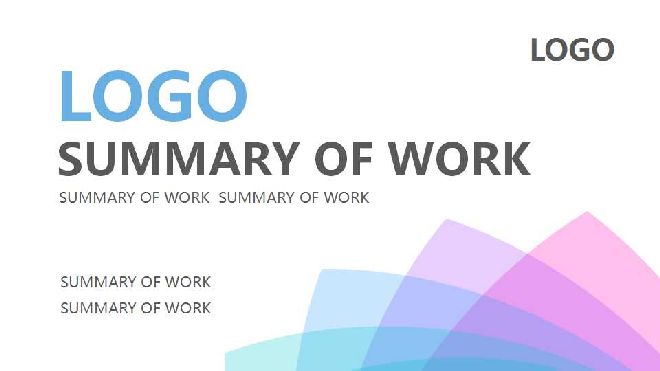 SUMMARY OF WORK PPT TEMPLATE