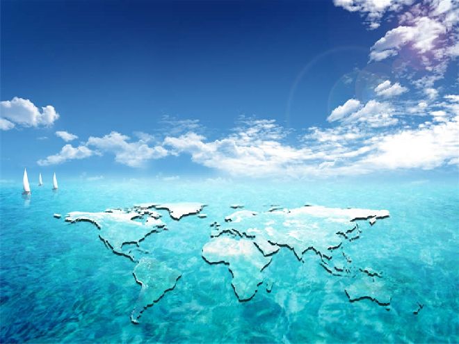 PowerPoint background of the ocean world