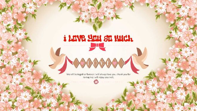 <b>Romantic wedding PowerPoint template</b>