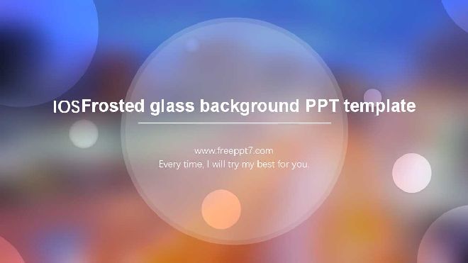 <b>IOS Frosted glass background PPT template</b>