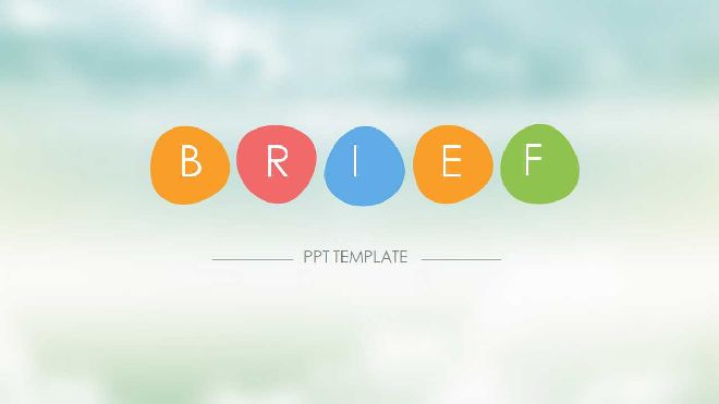 <b>Fresh and simple PPT template</b>