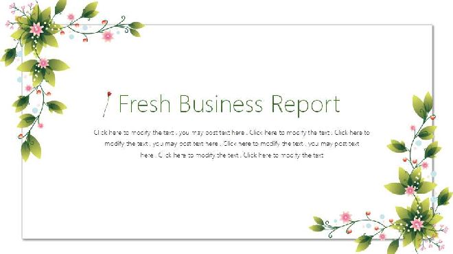 <b>Fresh Business Report PowerPoint template</b>