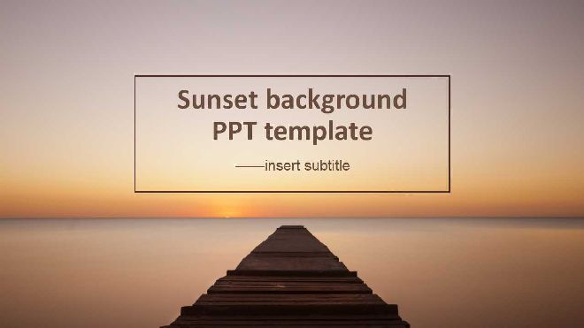 <b>Sunset background PowerPoint template</b>
