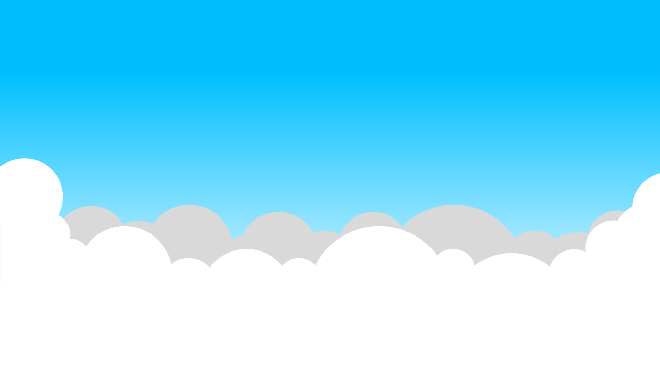 4 Cartoon blue sky and white clou