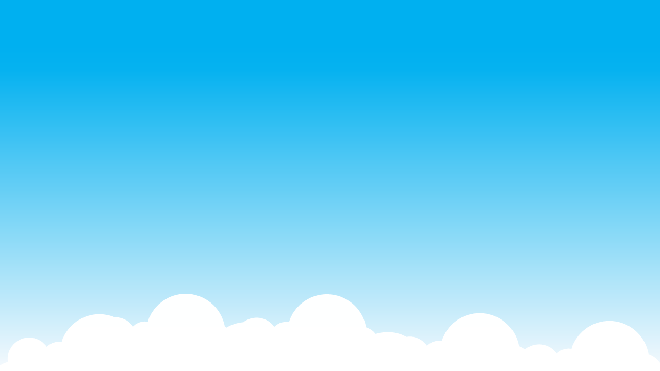 4 Cartoon blue sky and white clouds PPT backgrounds & Google Slides