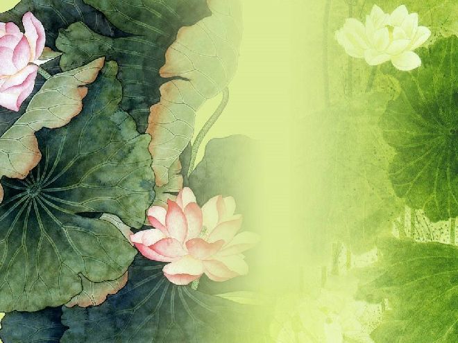 <b>Classical Lotus PowerPoint backgrounds</b>
