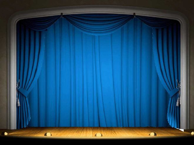 Dynamic curtain stage background image