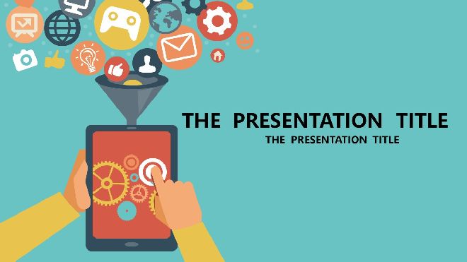 <b>Flat cartoon PowerPoint template for business</b>