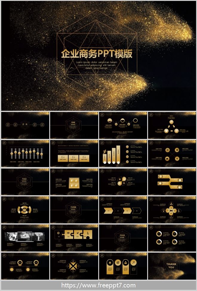 black-gold-series-business-powerpoint-template-4-google-slides