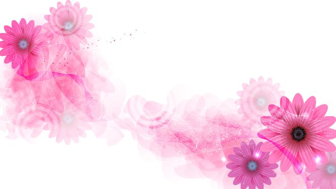 Beautiful pink flowers PPT backgrounds_Google Slides theme