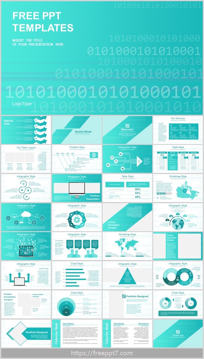 binary powerpoint template