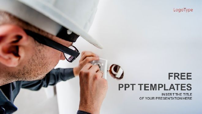 Home electrician theme powerpoint templates