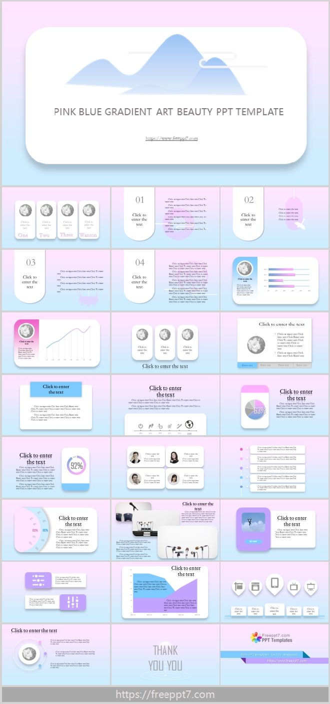 Pink Blue Gradient Art Aesthetic Ppt Template Best Powerpoint Templates And Google Slides For Free Download