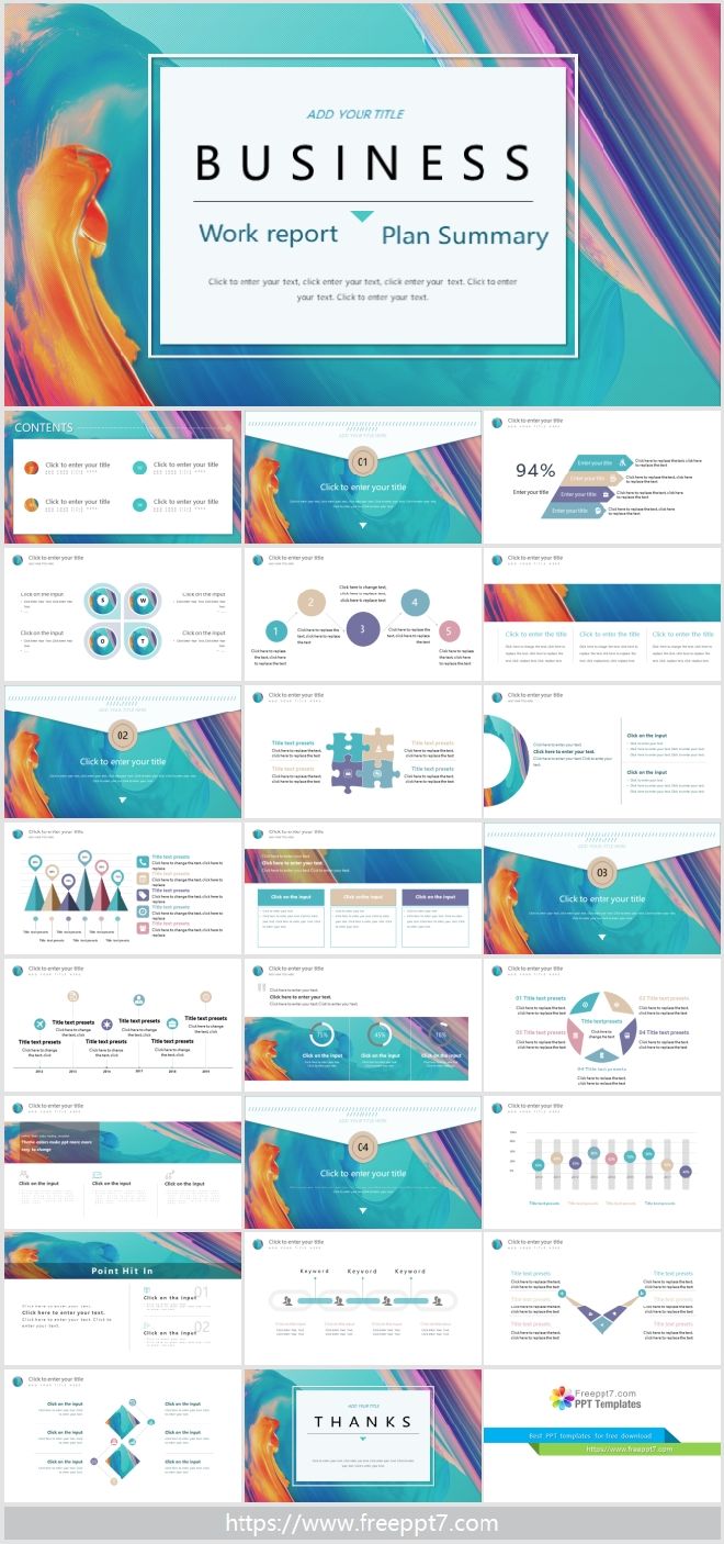 Color gradient business universal ppt template_Google Slides theme