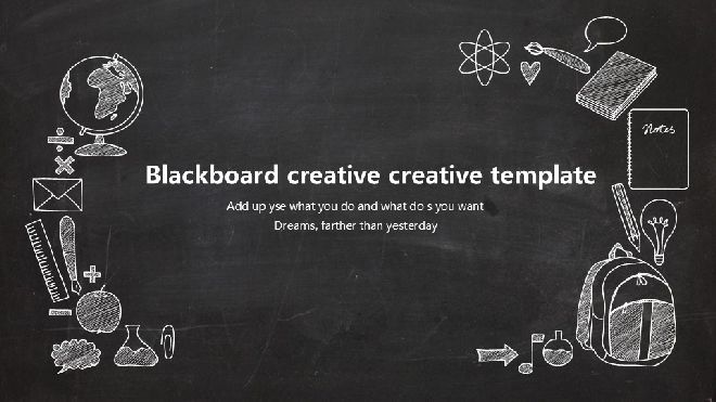 Blackboard style powerpoint template