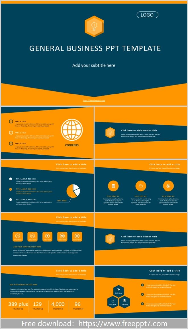 Blue Orange Business PowerPoint Templates_Best PowerPoint templates and