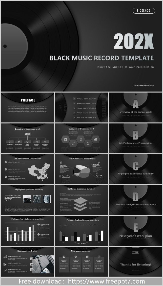 Vinyl record PowerPoint templates_Best PowerPoint templates and Google  Slides for free download