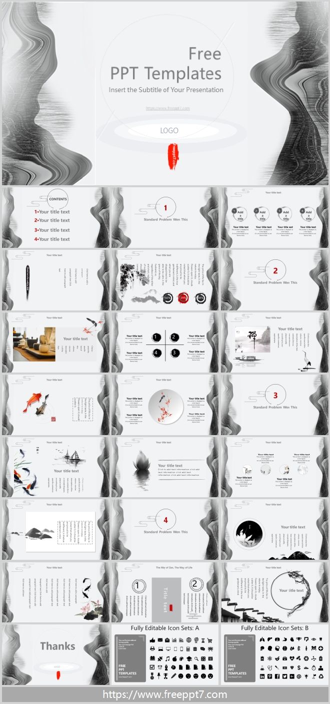 Ink Zen PowerPoint templates_Google Slides theme Within Presentation Zen Powerpoint Templates