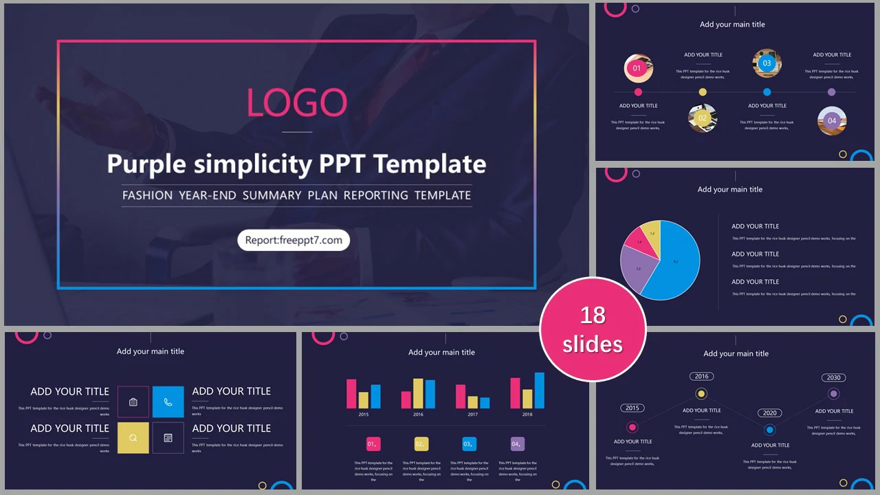 Purple Business PowerPoint Templates