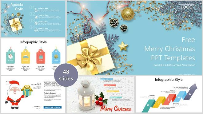 Merry Winter Christmas PowerPoint Templates