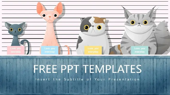 Cartoon Little Animal PowerPoint Templates