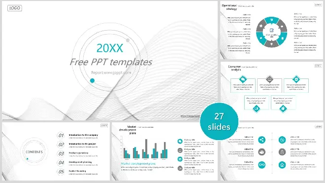 <b>Gray curve background PowerPoint templates</b>