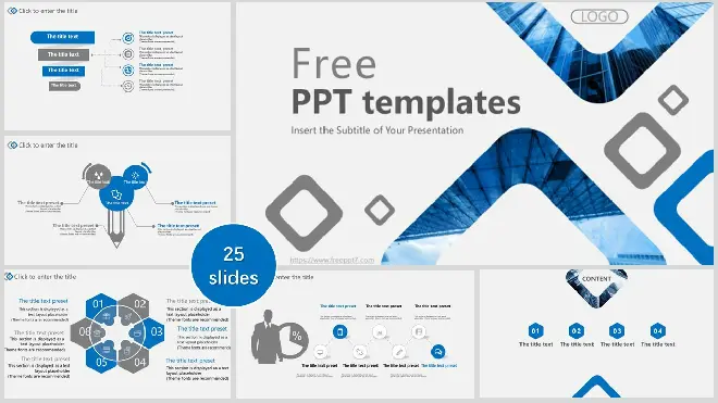 Blue square background PowerPoint
