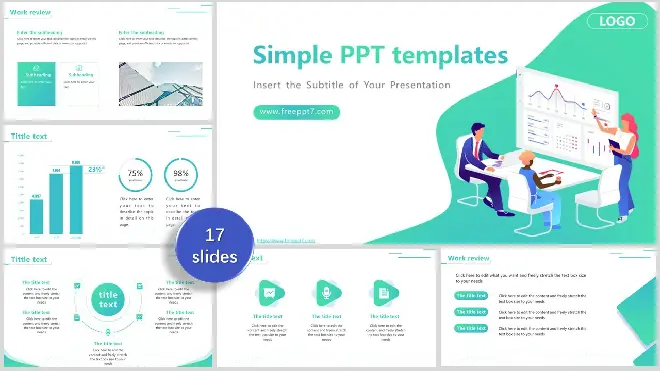 Work report scene PowerPoint Temp