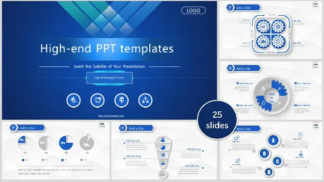 <b>Blue 2.5D Business PowerPoint Templates</b>