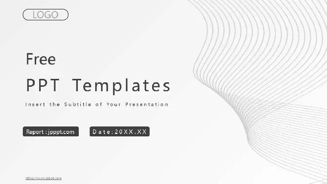 Gray Curve Business PowerPoint Templates