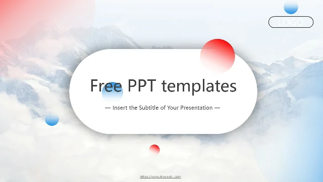 <b>Snow mountain background business PowerPoint Templates</b>