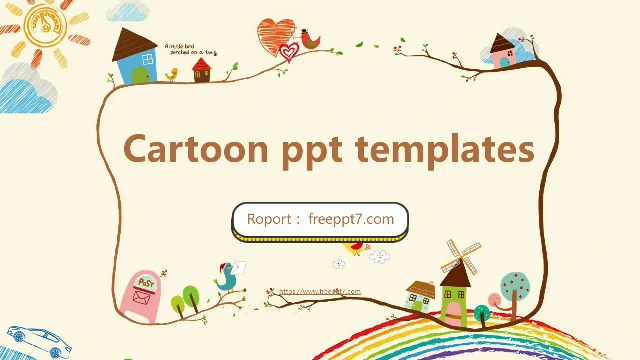 Cute Cartoon Education PowerPoint Templates