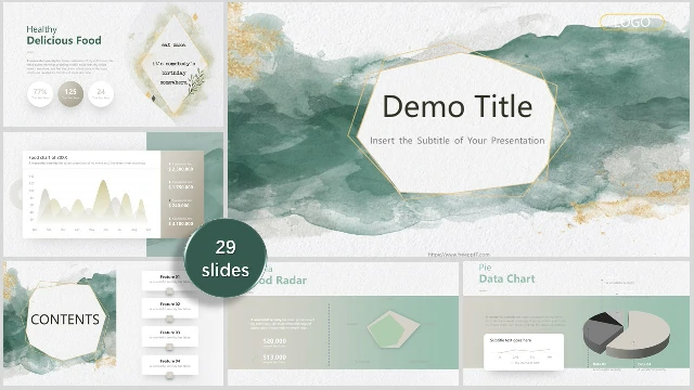 <b>Watercolor texture business PowerPoint templates</b>