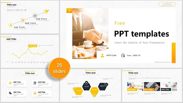 Free yellow powerpoint templates and Google slide themes