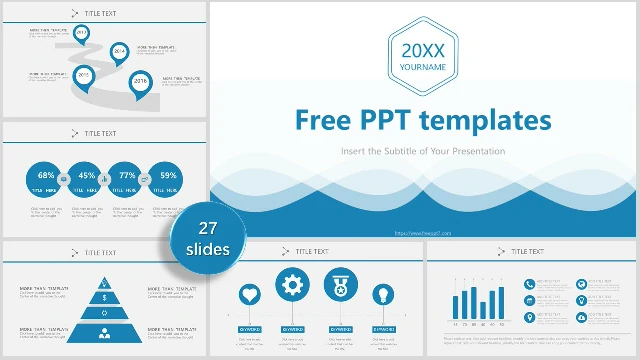 <b>Blue ripple monthly summary PowerPoint Templates</b>